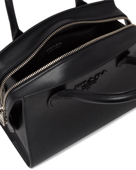 prada monochrome leather bag review|Prada leather handbags.